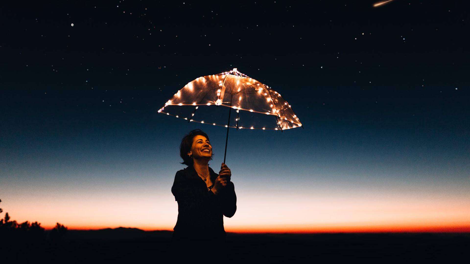 Achieve the best possible outcomes - Lady with Umbrella